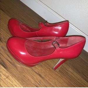 red fergalicious heels